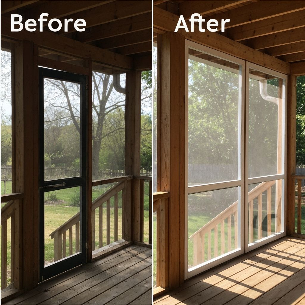 Before and after rescreening project