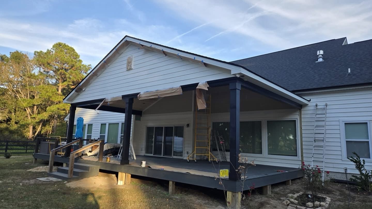 Home exterior before enclosure project